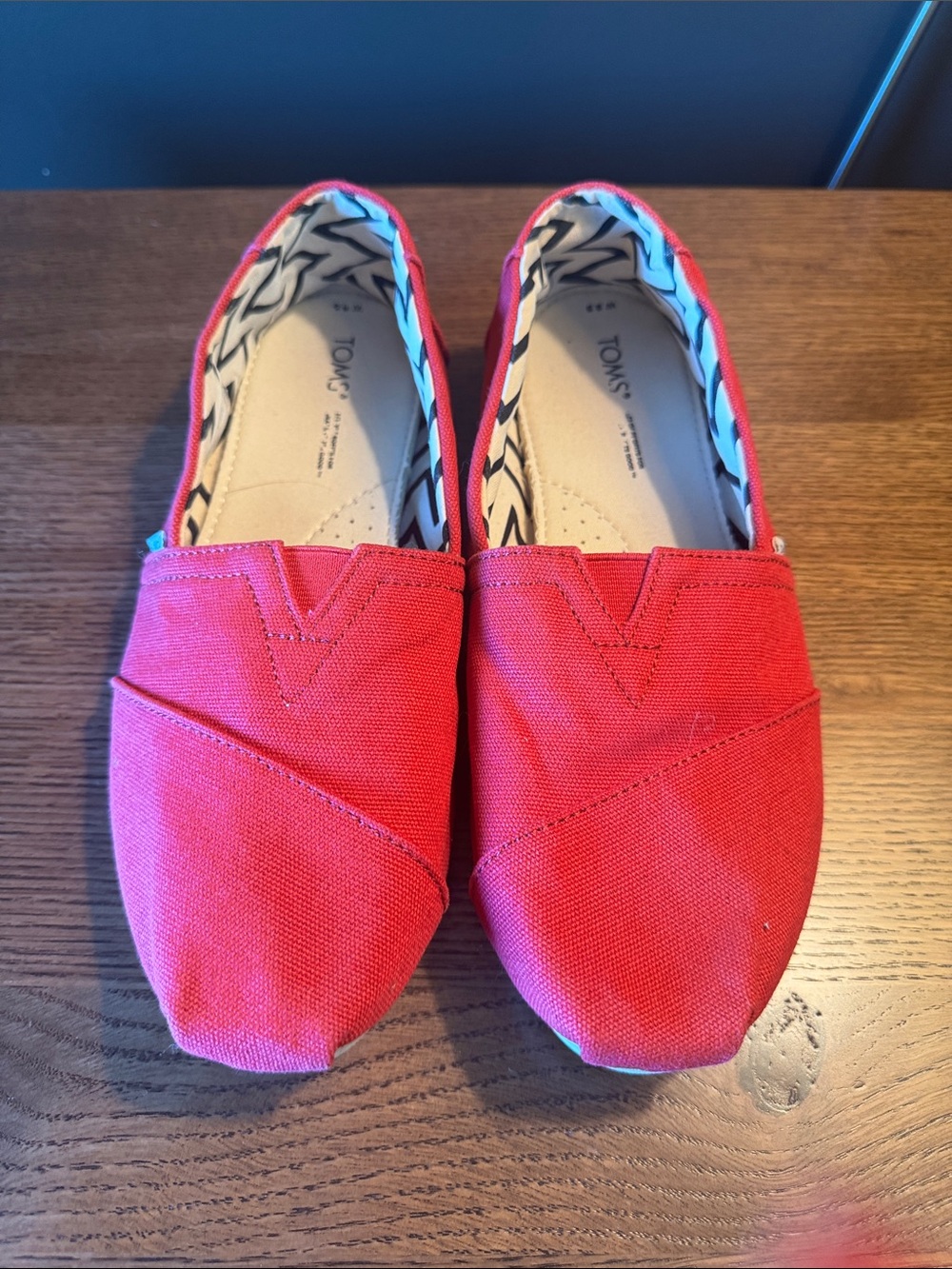 TOMS Women's Slip-On Alpargata - Red - 9.5M